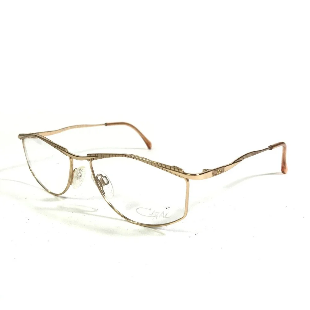 Cazal Eyeglasses Frames MOD 121 Col.840 Gold Geometric Full Wire Rim 55-16-135